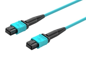 多模万兆MPO-MPO12芯OM3光纤跳线 40/100G/200G模块用跳纤