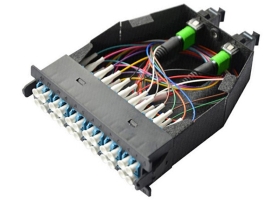 MPO光纤预端模块 24芯万兆多模OM3 MPO转LC配线架盒子