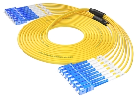 单模分支光缆4芯-12芯SC-SC束装束状光纤跳线预端接分支光纤线PVC外被弯曲不敏感 HJ-8SC-SC-S3