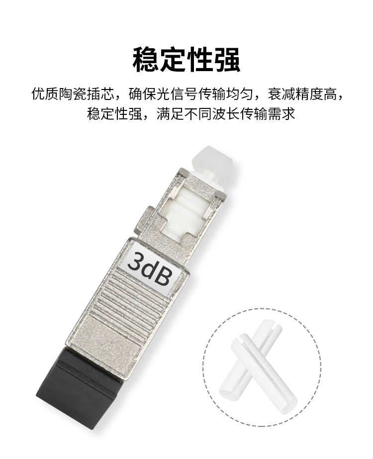 SC/UPC阴阳式衰减器 公母对接式转换适配器法兰盘 1个装_http://www.haile-cn.com.cn_布线产品_第5张
