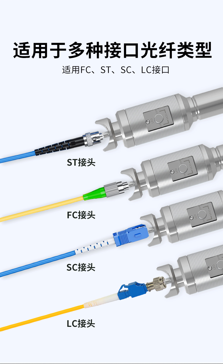 红光笔 光纤打光笔SC/FC/ST通用 送LC转接测试头 HJ-660H-5 红光法杖5KM 光源测试仪_http://www.haile-cn.com.cn_布线产品_第7张