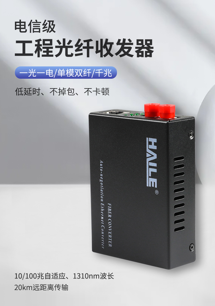 光纤收发器 千兆单模双纤1光1电 20公里 FC口光电转换器1台 HC-620FC_http://www.haile-cn.com.cn_商业级交换机_第1张