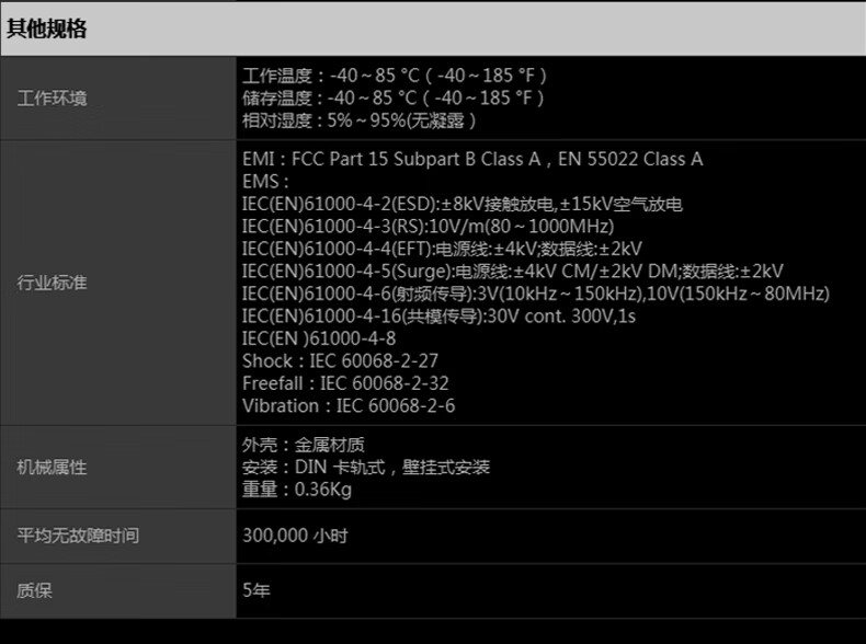 工业级千兆光纤收发器交换机1光4电单模20公里SC 导轨式光电转换器不带电源 HG-2500-5-1S_http://www.haile-cn.com.cn_传输产品_第5张