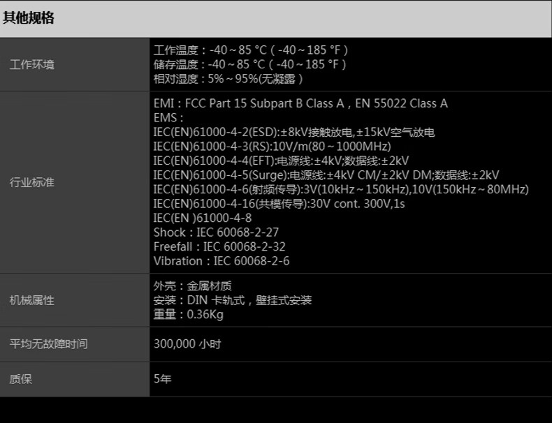 工业级千兆光纤收发器1光4电SFP口单模20公里 导轨式 不带光模块和电源 HG-2500-5-1L_http://www.haile-cn.com.cn_传输产品_第5张