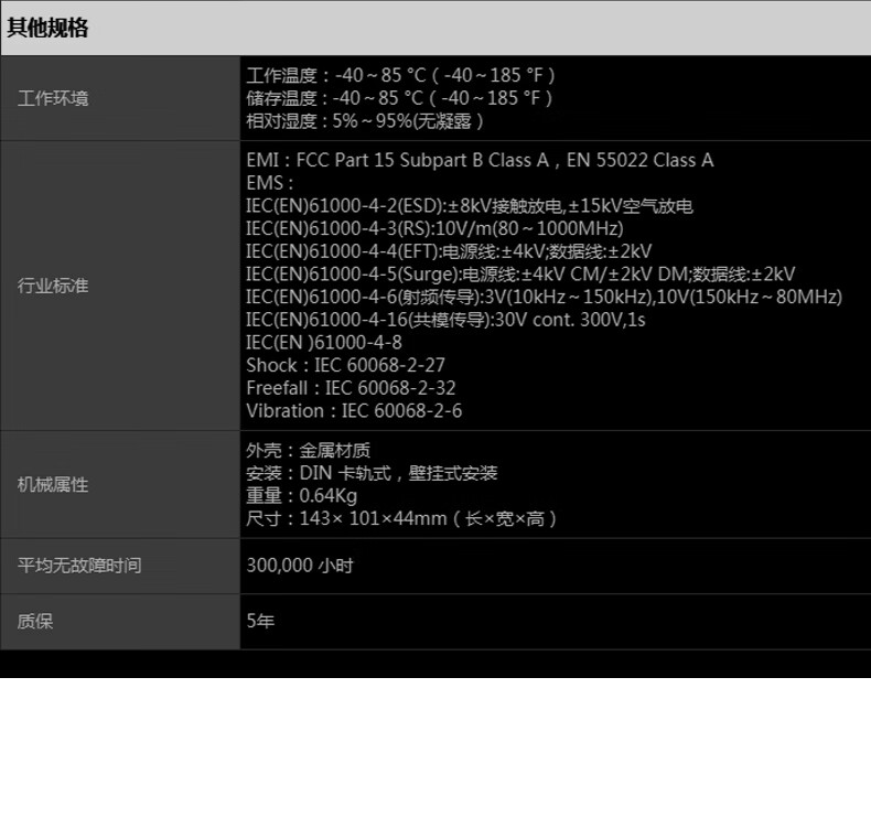 工业级千兆光纤收发器2光4电SFP口单模20公里 导轨式 不带光模块和电源 HG-2500-6-2L_http://www.haile-cn.com.cn_传输产品_第5张