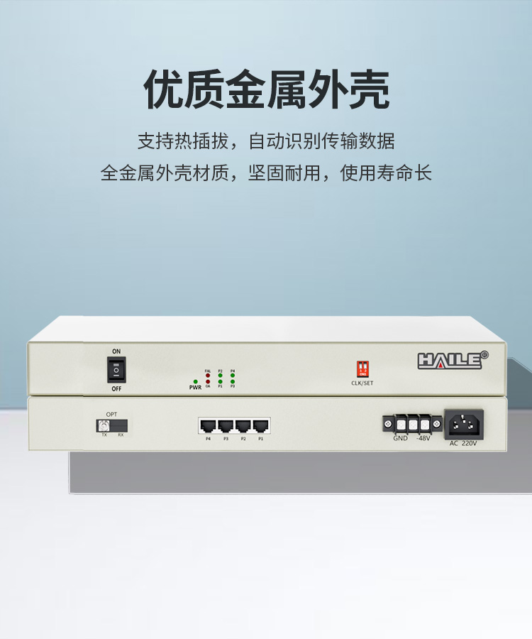 数字电话光端机 4路纯磁石电话 单模单/双纤20公里1对机架式 HN-4C-FC_http://www.haile-cn.com.cn_数字光端机_第4张