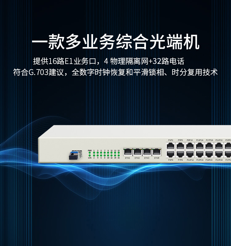 PCM综合业务光端机16E1+4千兆隔离网+32电话 单模单纤LC 60公里1对 HN-16E1-4G32L-LC60_http://www.haile-cn.com.cn_PCM光端机_第3张