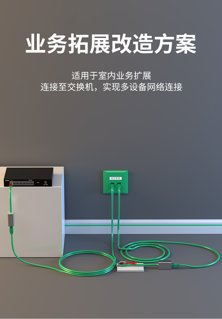 HAILE海乐 内外网专网非屏蔽换套装（双口面板）绿色HT-SFD2_http://www.haile-cn.com.cn_专网非屏蔽产品_第3张