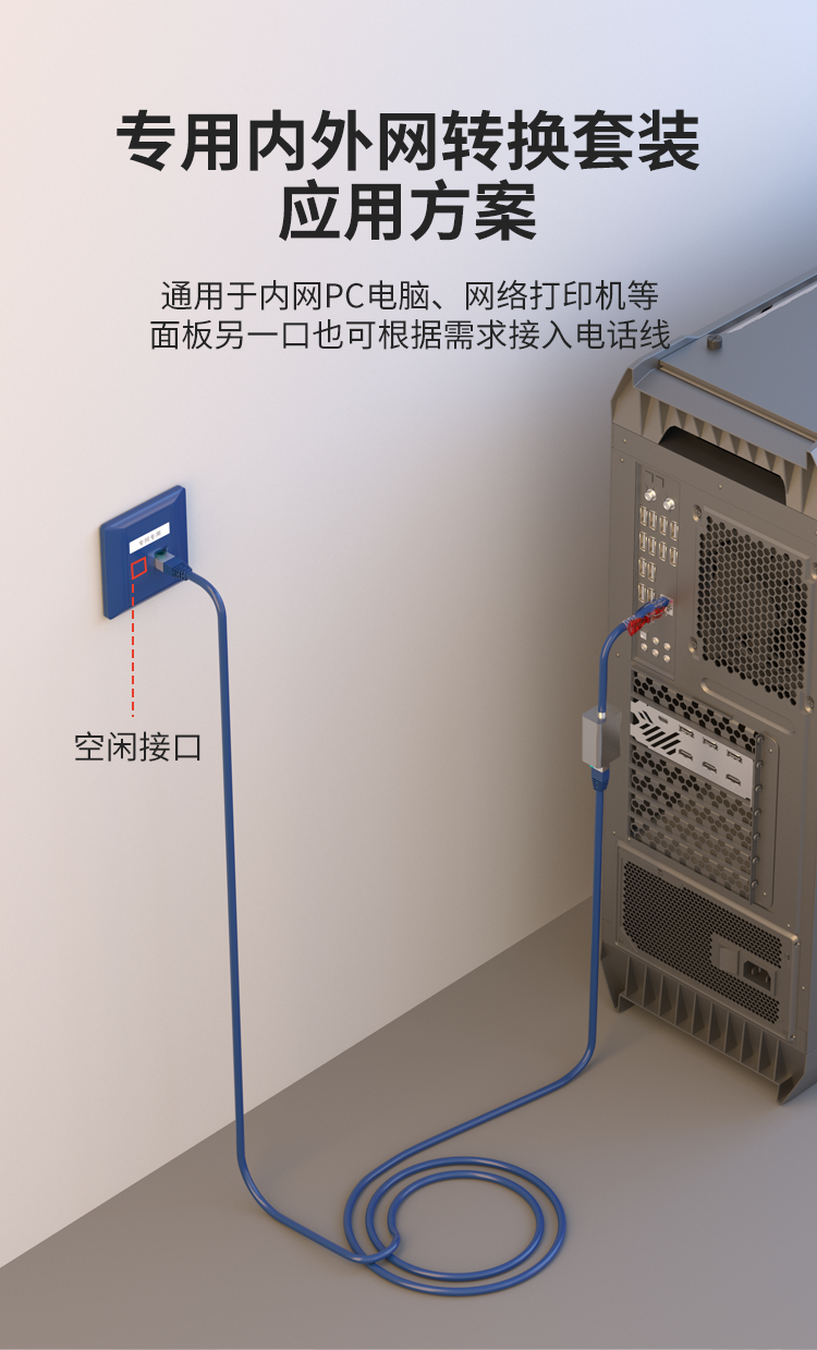 HAILE海乐内外网专网屏蔽转换套装（双口单配面板）HP-SF3蓝_http://www.haile-cn.com.cn_专网屏蔽产品_第2张