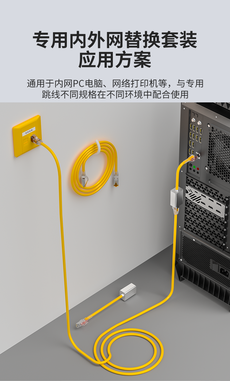 HAILE海乐 内外网专网屏蔽转换套装满配（双口面板）HP-SF4黄_http://www.haile-cn.com.cn_专网屏蔽产品_第2张