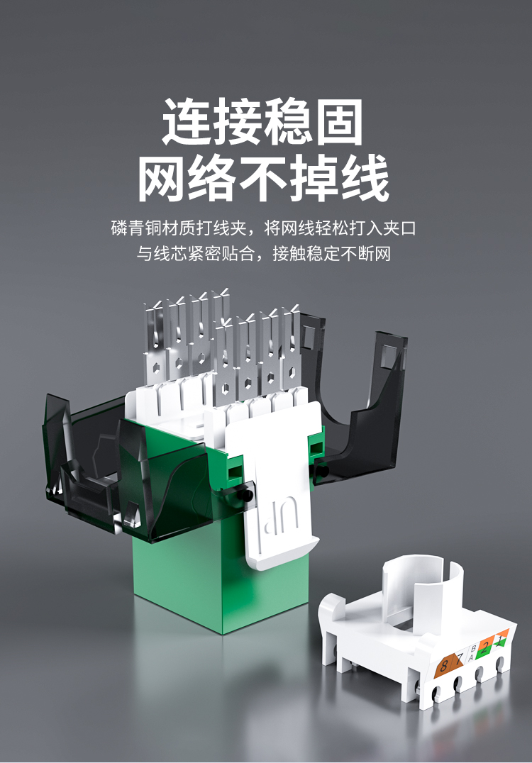 HAILE海乐内外网专网非屏蔽转换单口面板模块绿色套装_http://www.haile-cn.com.cn_专网非屏蔽产品_第4张